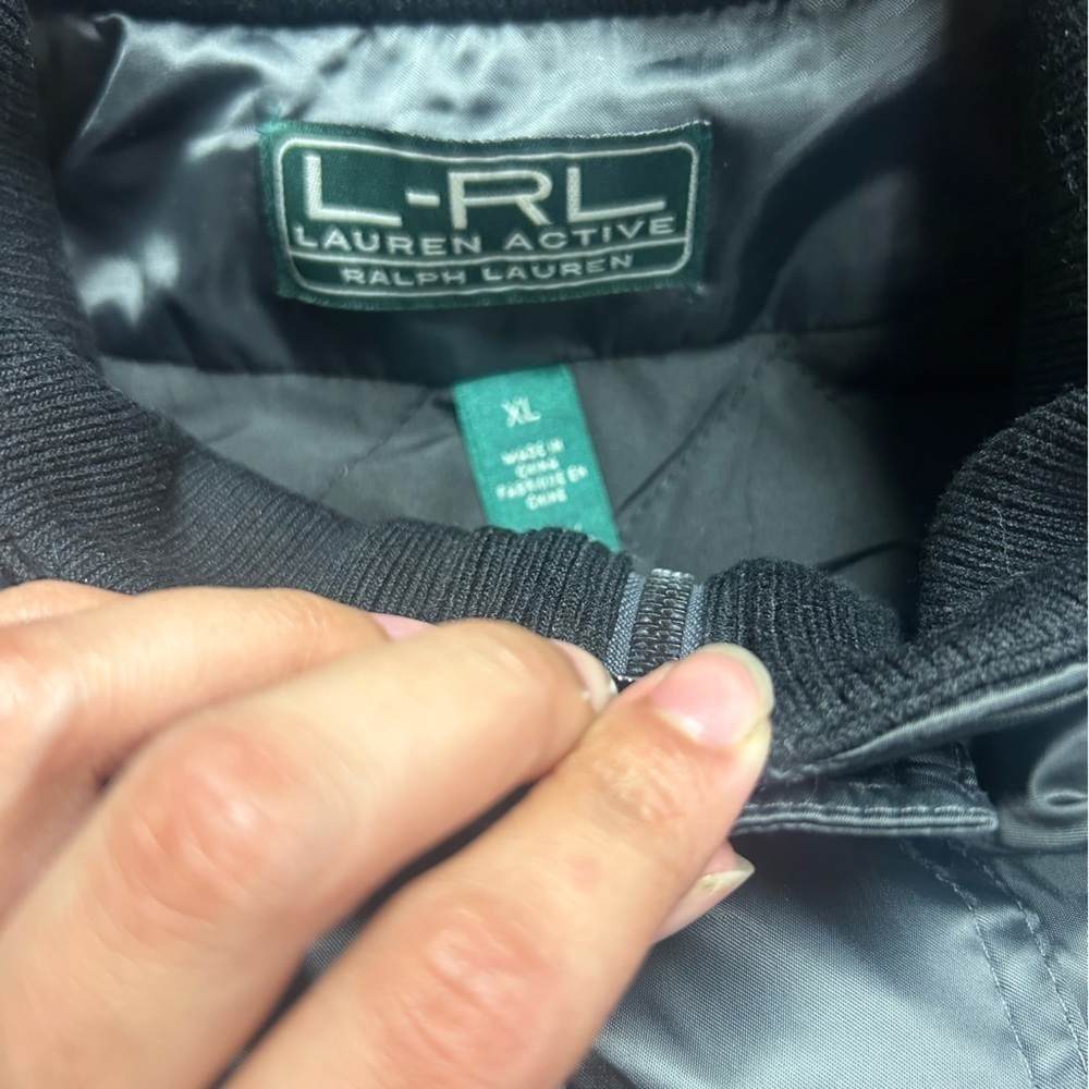 Polo Ralph Lauren Women's Silver Metallic Rain Jacket Size XL - Picture 3 of 6